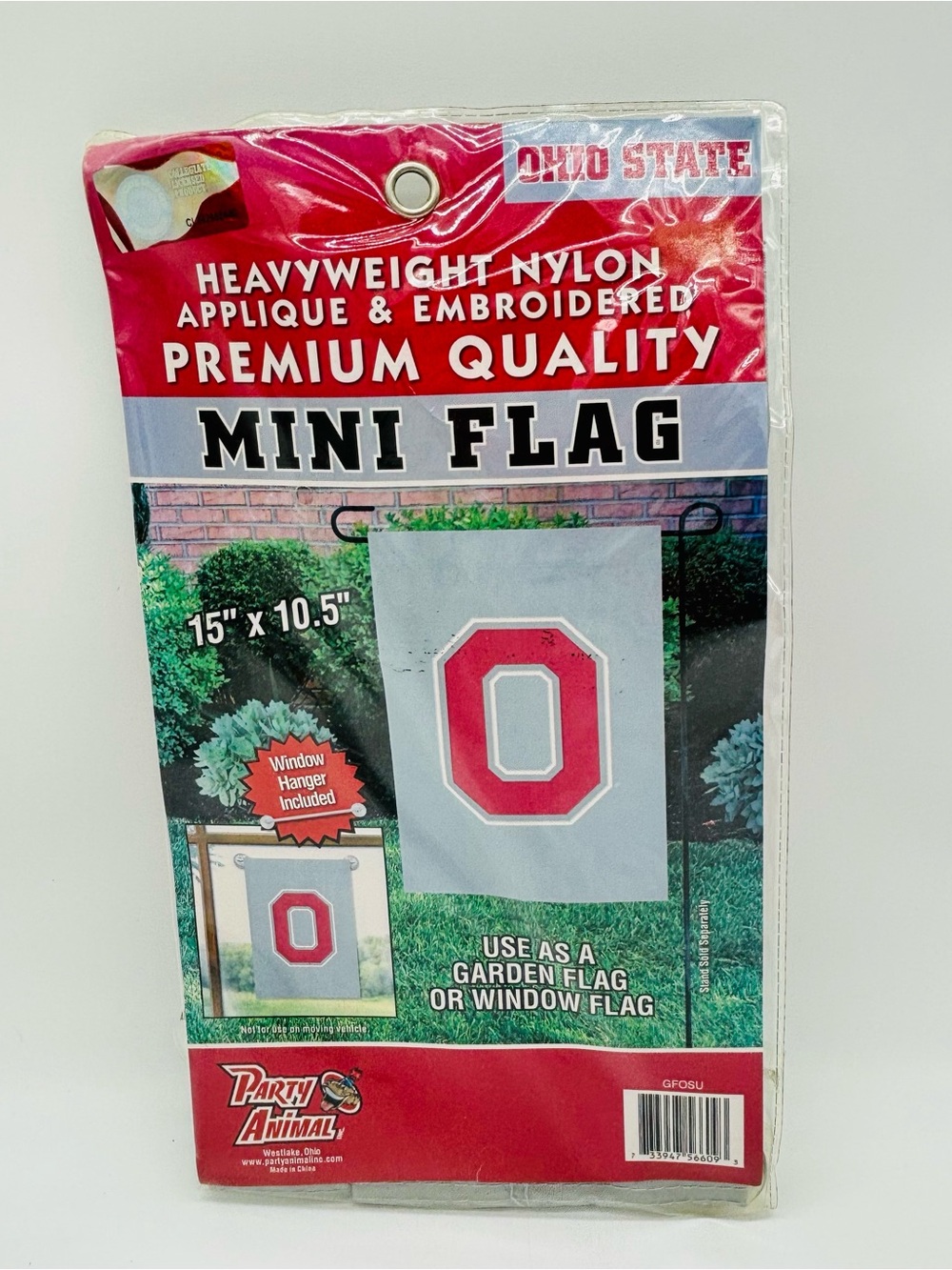 Ohio State Buckeyes Mini Window Garden Flag Collegiate Heavyweight Embroidered
